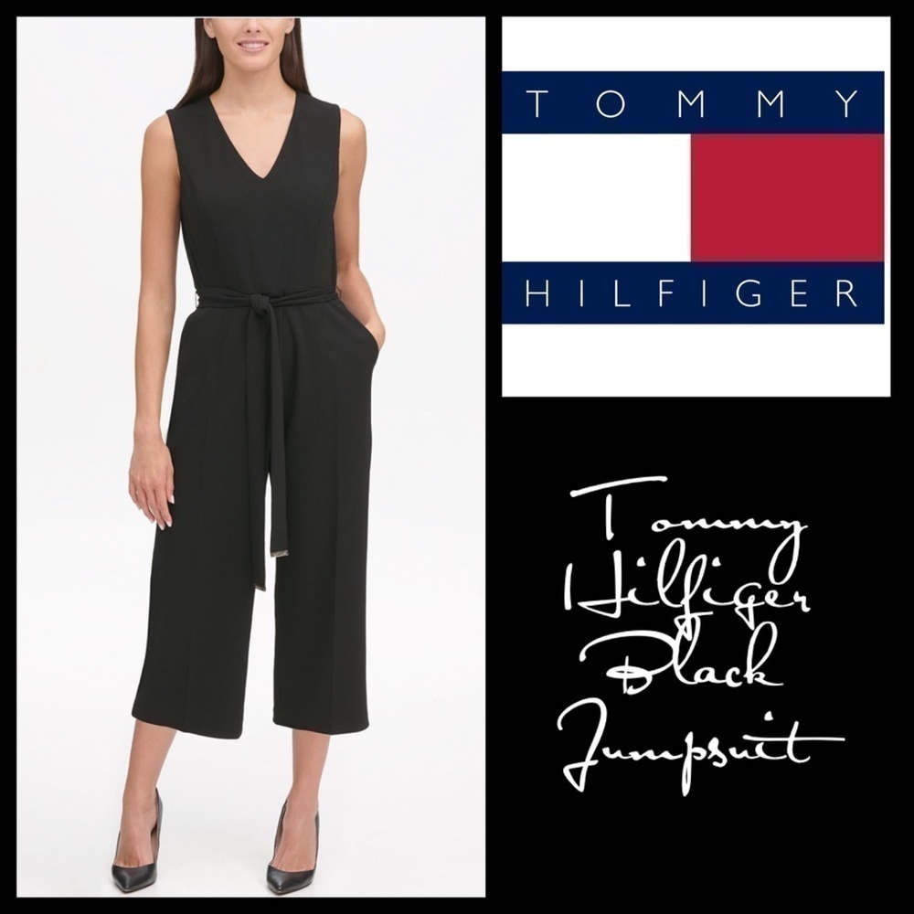 Tommy Hilfiger Size 12 Large Black Jumpsuit NWT